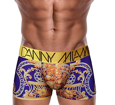 Danny Miami Men's Underwear - Boxer Briefs in Multiple Colors Patterns & Designs - Athletic Low Rise Short Cut