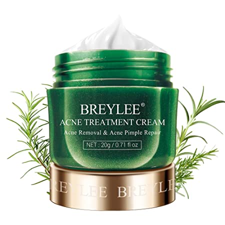 Acne Treatment Cream, BREYLEE Tea Tree Oil Acne Cream for Clearing Severe Acne, Breakout, Remove Pimple and Repair Skin (20ml,0.7oz)