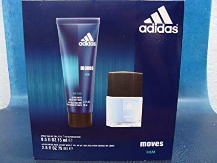 Adidas Moves by Adidas Gift Set -- .5 oz Eau De Toilette Spray   2.5 oz Hair & Body Wash for Men