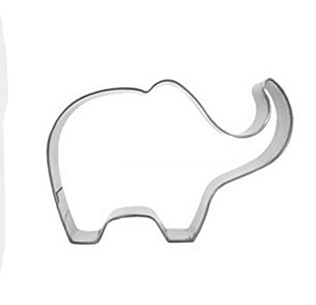Yunko Lovely Animal Series Stainless Steel Cookie Cutter Fondant Cutter Puppy Cat Giraffe Elephant Rabbit Dolphin Bone (Elephant)