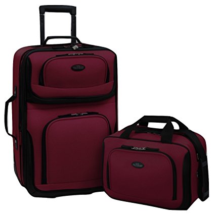 U.S Traveler Rio carry-on lightweight expandable rolling luggage suitcase set (15-Inch and 21-Inch)