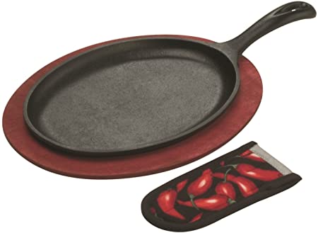 Lodge Cast Iron Fajita Set, Pre-Seasoned