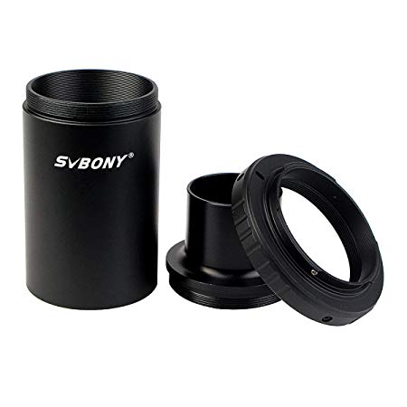 Svbony Telescope Camera Adapter 1.25" Telescope Mount Adapter Telescope Extension Tube T Ring Adapter (compatible with Nikon)