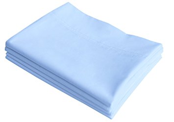 PHF Hotel Collection Pillowcases in Set 50% Cotton 50% Polyester 200 T Count Pack of 4 Queen Size White