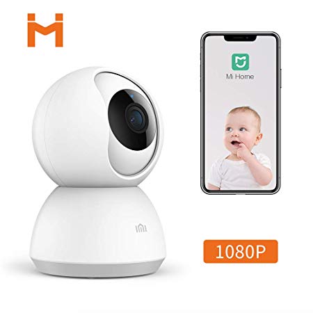 Smart Home Camera,MI 1080P Wireless Surveillance WiFi IP Camera for Indoor Home Security Pet Baby Monitor with HD Night Vision,Pan/Tilt,Two-Way Audio,Motion Detection Remote View by IMI