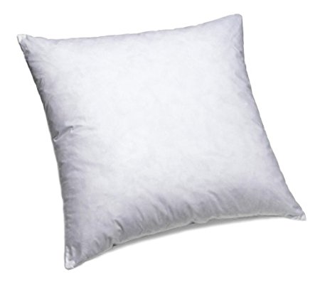 ComfyDown Set of Two, 95% Feather 5% Down, 18 X 18 Square Decorative Pillow Insert, Sham Stuffer - MADE IN USA