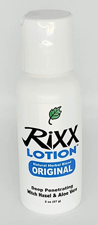 Rixx Lotion Original Natural Herbal Blend (New Sport Cap Travel Size) with Witch Hazel, Aloe Vera, Shea Butter & Essential Oils | Supports Inflammation Control | After Sun Lotion | Made in The USA
