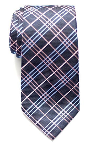 Retreez Tartan Plaid Check Styles Woven Microfiber Men's Tie Necktie - 10 Colors