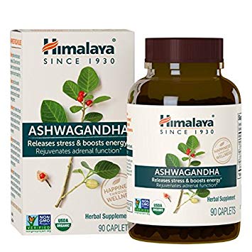 Himalaya Organic Ashwagandha, Adaptogen for Stress-Relief, Cortisol Level Support and Energy Boost, 90 Caplets,670 mg 3 Month Supply