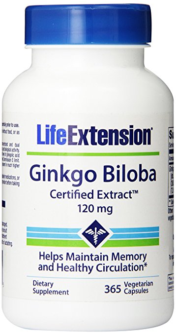 Life Extension Ginkgo Biloba Certified Extract 365 Caps