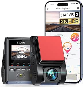 VIOFO A119 Mini 2 Dash Cam Front 2.7K 5GHz Wi-FI, 2K 60fps/HDR 30fps Voice Control, STARVIS 2 Enhanced Night Vision, 1.5" LCD Hidden Dash Cam Car, GPS Car Camera