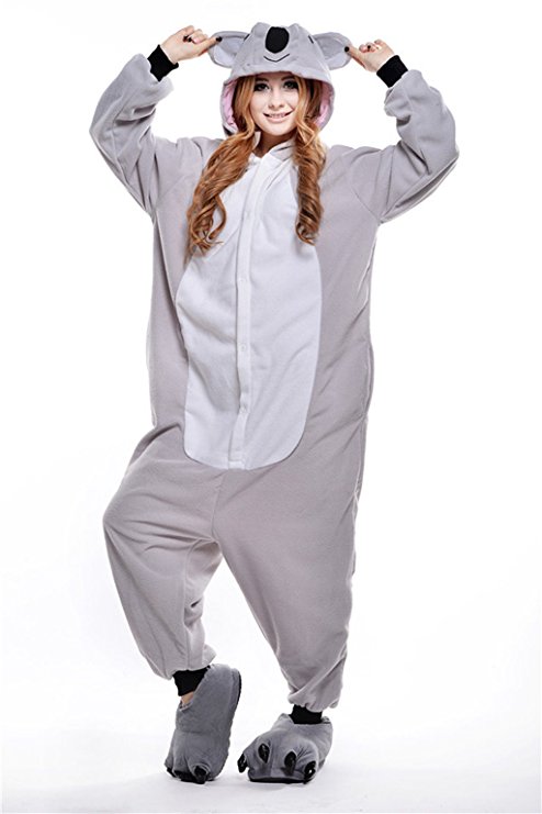 ACE Adult Anime Unisex Pyjamas Kigurumi Gray Koala Halloween Onesie Costume