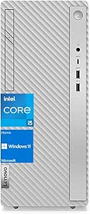 Lenovo IdeaCentre 5 i5 Tower Desktop, Intel Core i5-12400 Processor, 16GB RAM, 1TB SSD, HDMI, DVD, Wired KB & Mouse, Bluetooth, Wi-Fi 6, Windows 11 Home