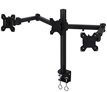 EZM Articulating Heavy-Duty Triple LCD/LED/Plasma/Flat Panel Monitor Mount Stand Desktop Clamp Holds up to 24"(002-0010)