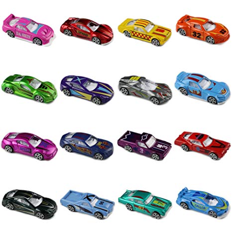 Fajiabao Race Car Metal Diecast Toys Model Cars Vehicle Set Collection Gift for Boys Girls Kids 16pcs