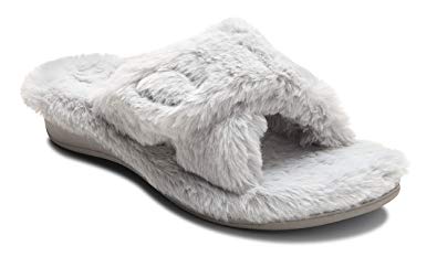 Vionic Women's Indulge Relax Plush Slipper - Adjustable Slipper with Concealed Orthotic Support