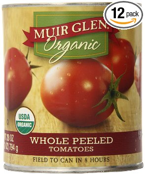 Muir Glen Organic Whole Peeled Tomato, 28-Ounce Cans (Pack of 12)
