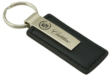 Cadillac Black Leather Keychain