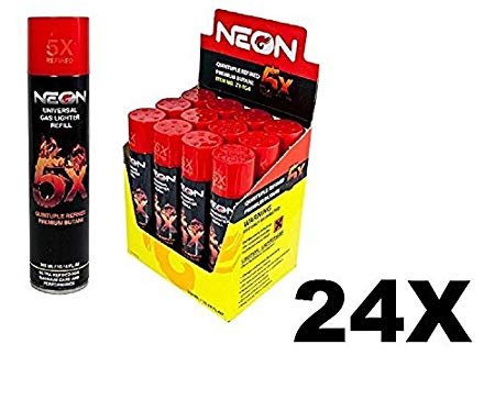 12 cans (1 case) of Neon 300ml 5X Refined Butane Fuel