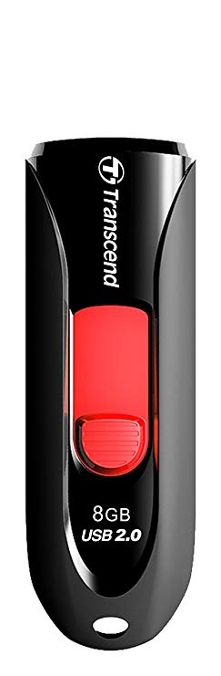 Transcend JetFlash 590 USB Flash Drive, 8 GB, Black (TS8GJF590K)