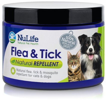 All Natural Flea and Tick Prevention For Dogs and Cats - Effective For The Control of Fleas, Ticks, and Other Parasites - 100% Safe Alternative to Spot Drops, Sprays and Collars - 4oz Powder