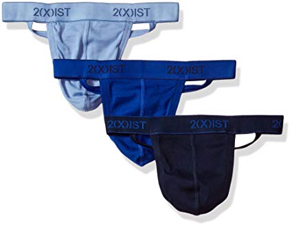 2(X)IST Men's Essential Cotton Y-Back Thong Multipack