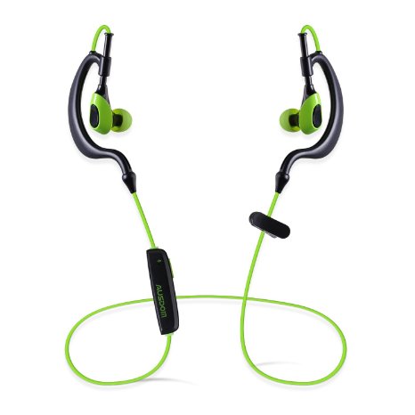Ausdom S09 Bluetooth 41 Wireless Sport Headphones Stereo Headsets Hands-free Calling Earbuds with Built-in Mic Earphones for iPhone 6 6 Plus 5S Samsung Galaxy S6 S5 iOS android PhonesGreen