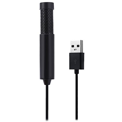 Vrlinking USB Computer Mini Microphone, Powerful Plug & Play Stereo Omnidirectional Condenser PC Mic for Audio Sound Recording, Video Conference, Language Training, Speech, Skype,MSN,Gaming and More