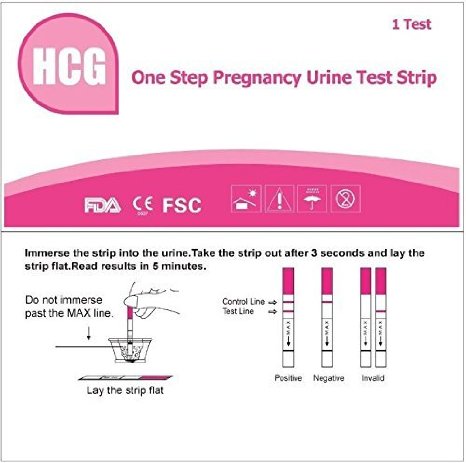 AccuMed 25 Pregnancy HCG Test Strips - Expires 92016