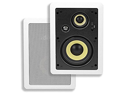 Monoprice Caliber In Wall Speakers 6.5 Inch Fiber 3-Way (pair) - 107607