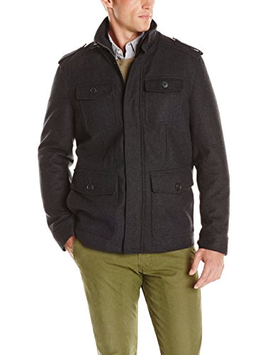 Dockers Men's Wool Four-Pocket Military Jacket