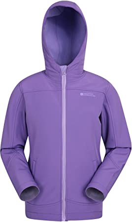 Mountain Warehouse Exodus Kids Softshell Jacket With Hood - Girls Boys Coat