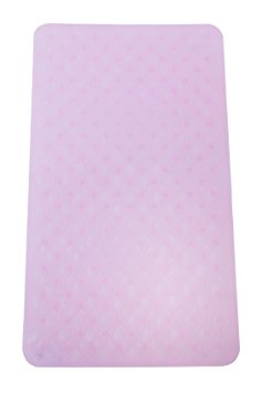Non-Slip Bath Mat – Durable, Easy to Clean Soft Silicone – Latex-Free, BPA, PVC & Phthalate-Free – Anti-Bacterial, Mold & Mildew Resistant – Safe for Baby, Kids & Elderly (Pink)
