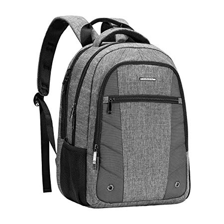TOGORE TripPro Laptop Backpack, 17 Inch Large Travel and Business Backpack with USB Charger Port, Water Resistant College School Bookbag Computer Tech Backpack for Man and Women,Teens and Adults-Grey