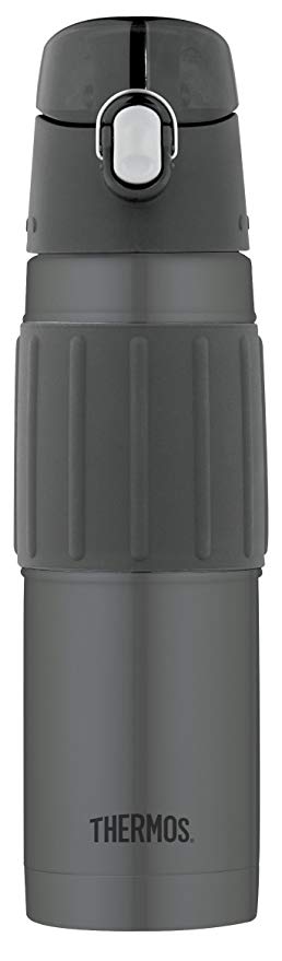 Thermos Vacuum Insulated 18 Ounce Stainless Steel Hydration Bottle, Charcoal