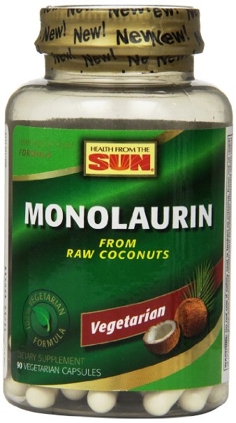 Health From The Sun Monolaurin - 100 Percent Vegetarian - 90 Vcaps