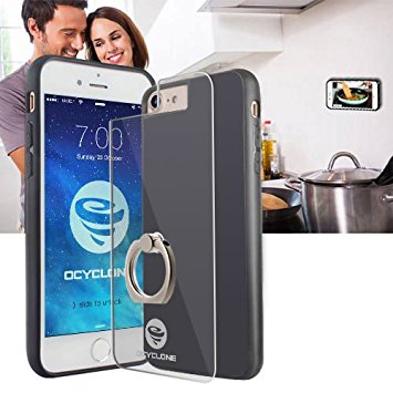 Goat Case iPhone 6S/6/7,Anti Gravity Phone Case,Stick it to the Smooth Surfaces,Hold on to Mirror,Watch TV when Cooking Rubber Cover--4,7 Inch (Black)