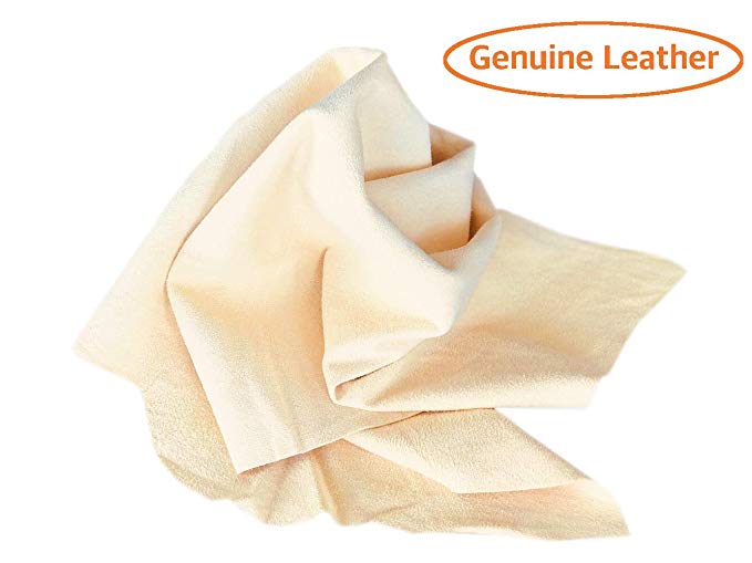 Sheepskin Elite Chamois Drying Cloth Car Drying Towel Real Leather Super Absorbent Fast Drying Natural Chamois Car Wash Cloth Accessory (15 x 25 In)