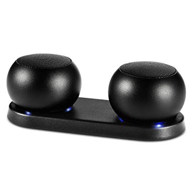Mini Bluetooth Speaker Pair, Small Bluetooth Speaker Portable Wirelss 3D Surround TWS Mic Stereo Outdoor Speaker Superb HD Sound for iphone ipad Home and Travel by Sporch
