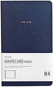INDIGO Prism Name Card Book - Business Card Holder, Organizer, Instax Mini Photo Album (Navy)