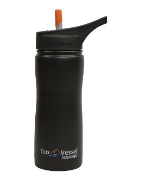 Eco Vessel Summit Insulated Stainless Steel Water Bottle with Flip Straw