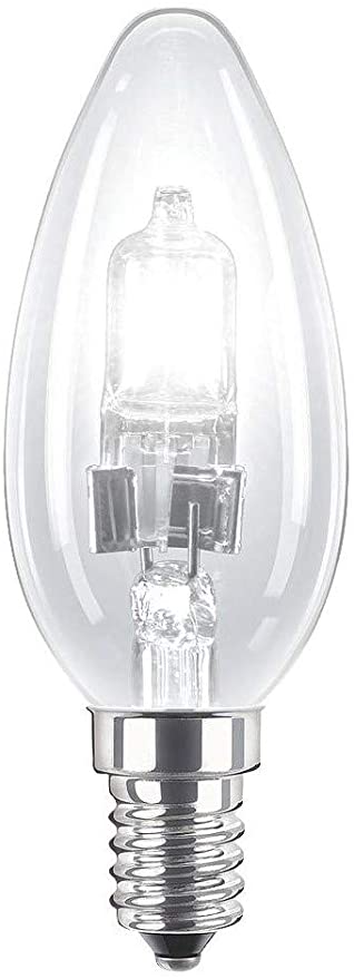 Philips B35 42W (= 55W) SES E14 Energy Saving EcoClassic Halogen Candle Bulbs - Pack of 4