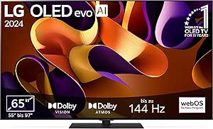 LG OLED65G49LS TV 65" (165 cm) OLED evo Fernseher (α11 4K AI-Prozessor, webOS 24, Dolby Vision, bis zu 120Hz) [Modelljahr 2024]