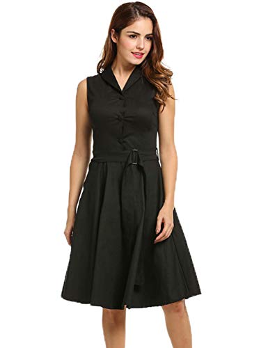 ACEVOG Women 1950's Style Vintage Elegant Cocktail Party Swing Dress