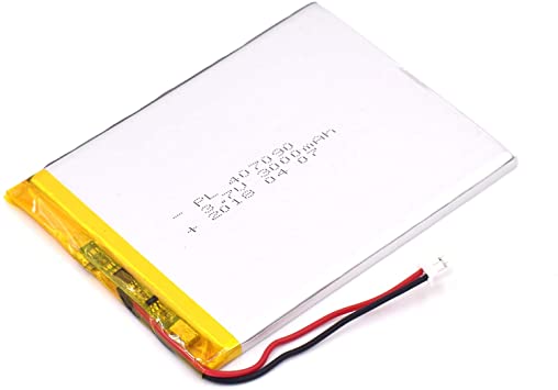 3.7V 3000mAh 407090 Lipo Battery Rechargeable Lithium Polymer ion Battery Pack with JST Connector