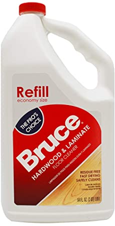 Bruce Hardwood and Laminate Floor Cleaner for All No-Wax Urethane Finished Floors Refill 64oz