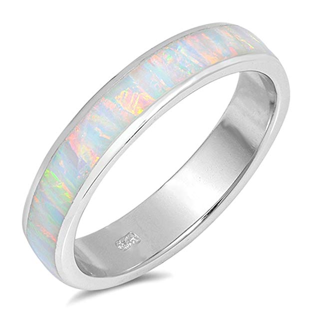 CHOOSE YOUR COLOR Sterling Silver Wedding Ring