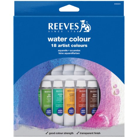 Reeves 18-Pack Water Color Tube Set, 12ml