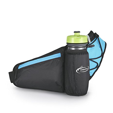 Hydration Running Belt by AIHOLES - Holds all iPhones Plus Accessories - with Expandable Water Bottle holder - Fits Large Water Bottle (Bottle Not Included)