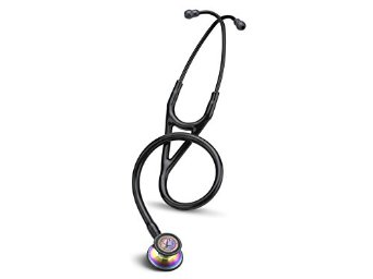 3M Littmann Cardiology III Stethoscope, Rainbow-Finish Chestpiece, Black Tube, 27 inch, 3152RBW